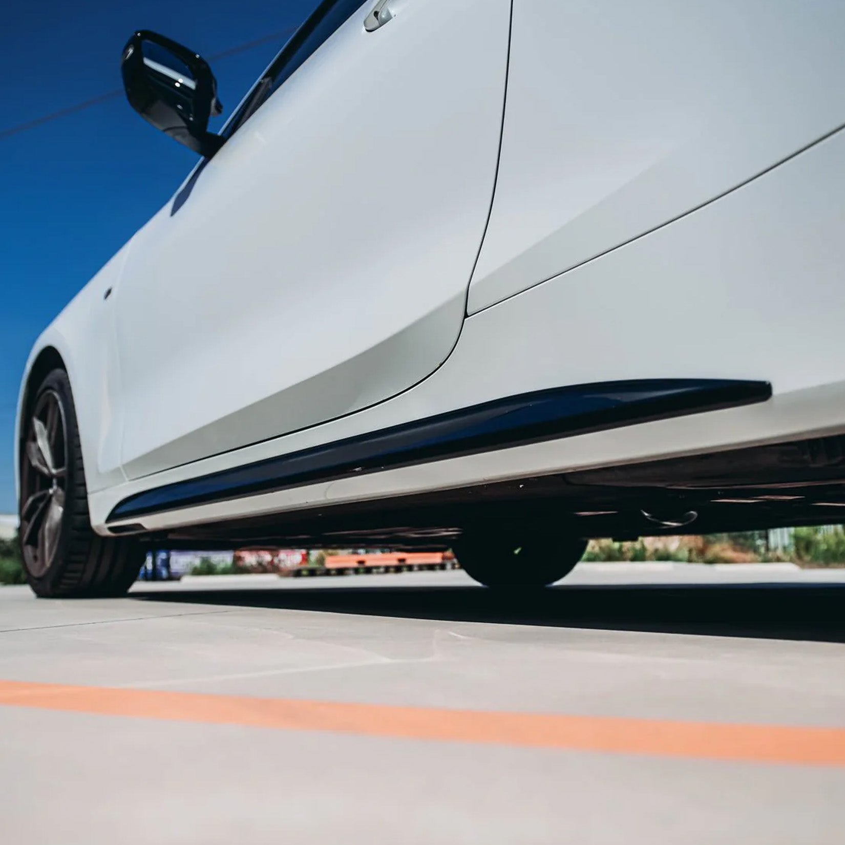 BMW 4 Series G22 M Sport 2020+ Side Skirt Splitters in Gloss Black