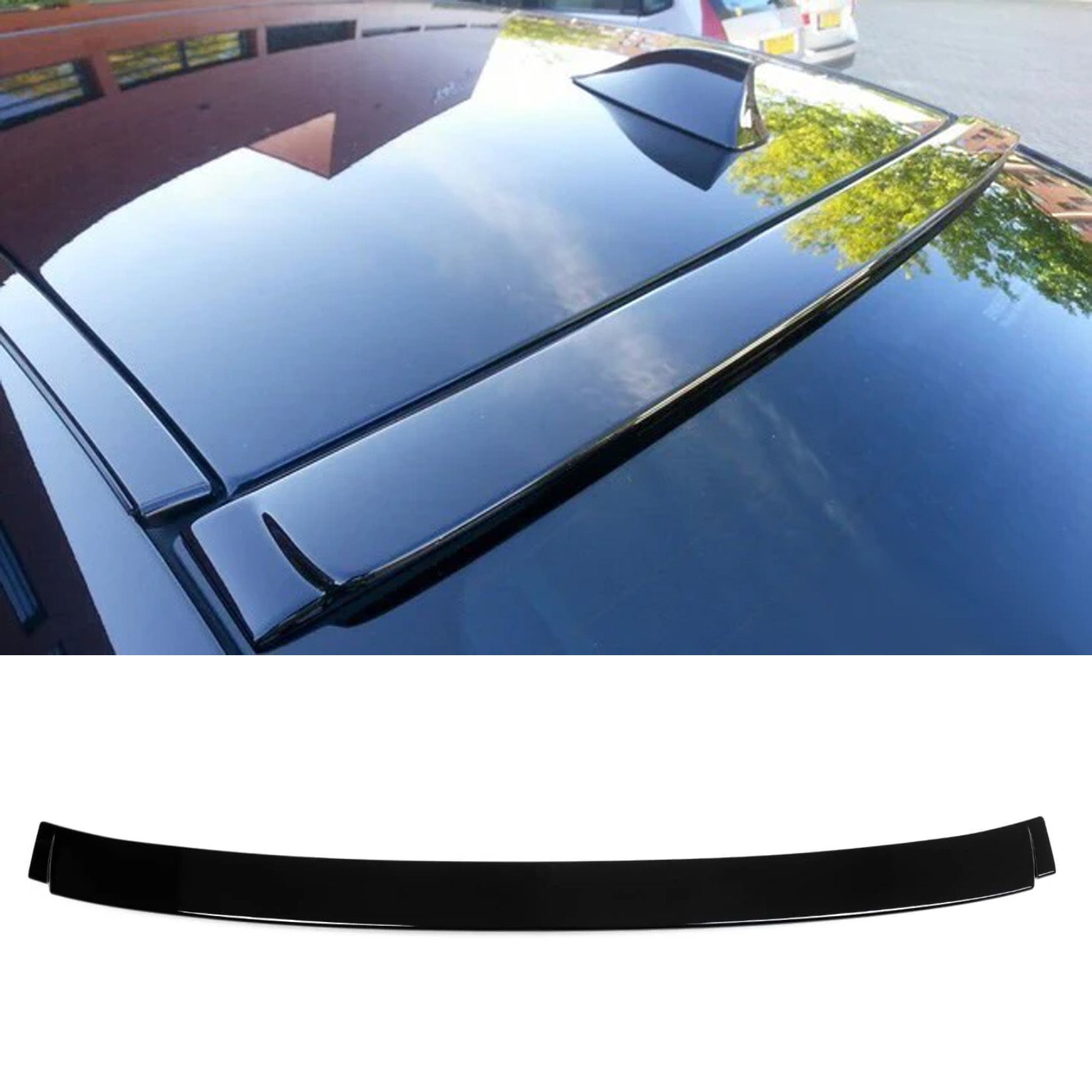 BMW 5 Series F10 G30 2010+ - Rear Window Upper Spoiler - Gloss Black Main image