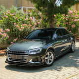 Audi A4 B9 Facelift 2019-2024 Front Splitter In Gloss Black