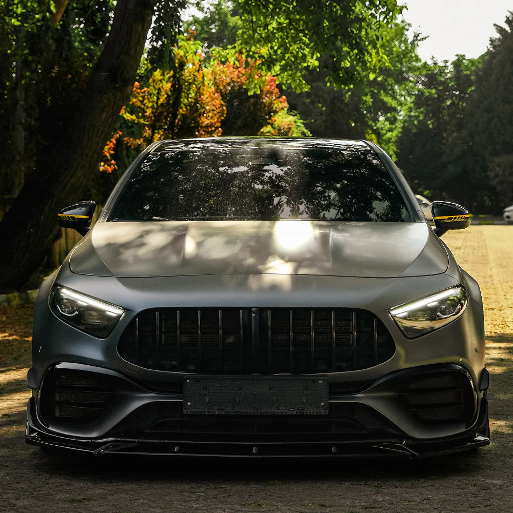 Mercedes A45 W177 2019-2023 & Facelift 2023 on Front Splitter in Gloss Black