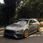 Mercedes A45 W177 2019-2023 & Facelift 2023 on Front Splitter in Gloss Black