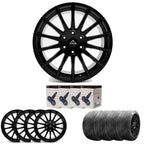 Ridge KN14 Satin Black 6X120 20 Inch Alloys With Tyre & TPMS Package 245/40/20