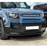 Land Rover Defender L663 90 / 110 / 130 2020 Onward – Front Bumper Splitter in Gloss Black