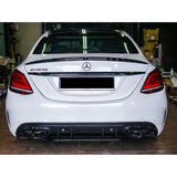 Mercedes C-Class W206 2022+ AMG Style Rear Boot Spoiler In Gloss Black