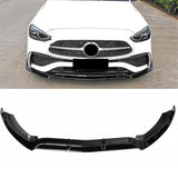 Mercedes C-Class W206 2022+ Brabus Style Front Splitter Lip In Gloss Black