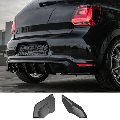 Volkswagen Polo Gti Mk5 2009-2014 Rear Side Splitters in Gloss Black