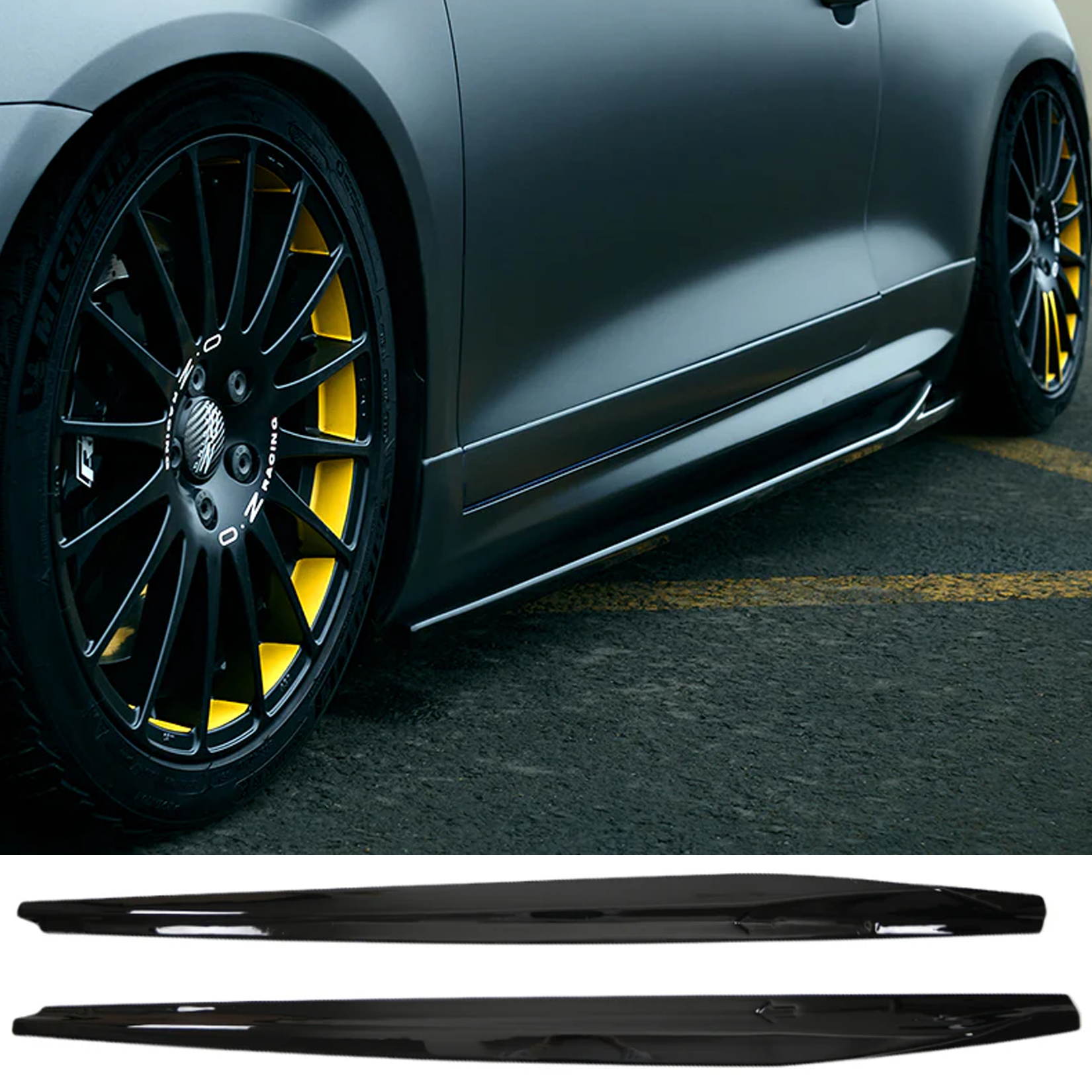 Volkswagen Sirocco R 2014-2017 Side Skirts in Gloss Black Main image