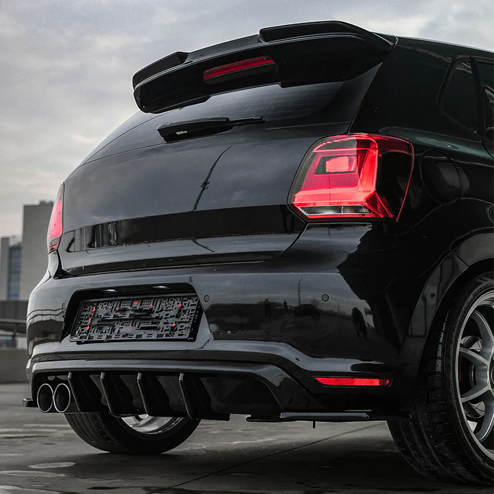 Volkswagen Polo Gti Mk5 2009-2014 Rear Diffuser in Gloss Black