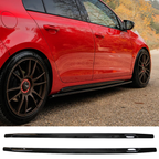 Volkswagen Golf GTI / GTD Mk6 2008-2012 Side Skirts in Gloss Black
