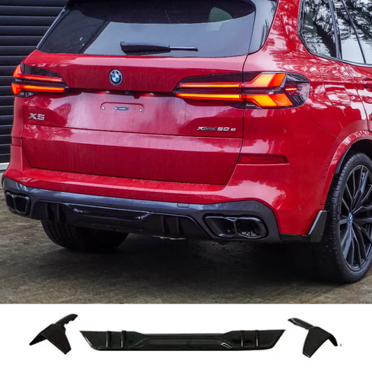BMW X5 G05 LCI M Sport 2023+ Rear Diffuser In Gloss Black