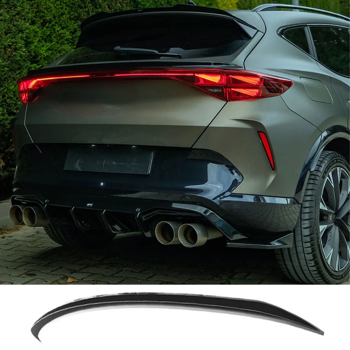 Cupra Formentor MK1 2020 On Lower Spoiler In Gloss Black
