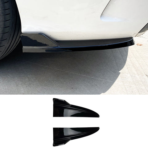 Corner Splitters in Gloss Black For Mercedes C Class W205 2015-2021 Saloon