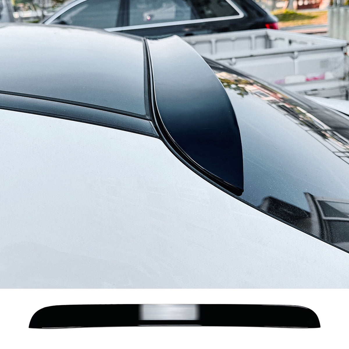 Rear Upper Spoiler in Gloss Black For Mercedes C Class W205 2015-2021