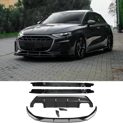 Audi A3 8y 2025 on S-line / S3 Sportback Complete Body Kit in Gloss Black
