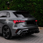 Audi A3 8y 2025 on S-line / S3 Sportback Rear Diffuser in Gloss Black