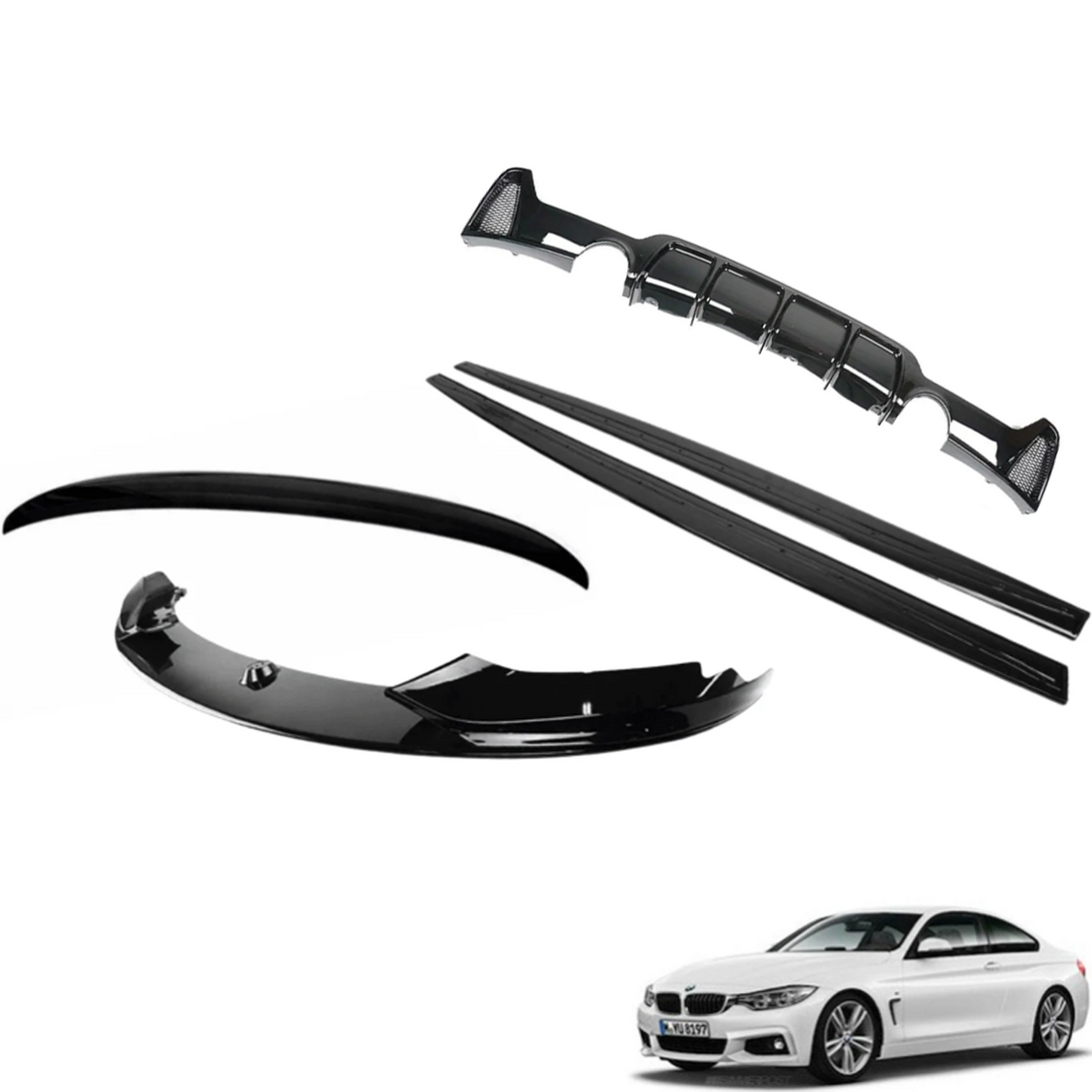 BMW 4 Series F36 Gloss Black Full Kit V2 0__0