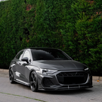 Audi A3 8y 2025 on S-line / S3 Sportback Front Splitter in Gloss Black