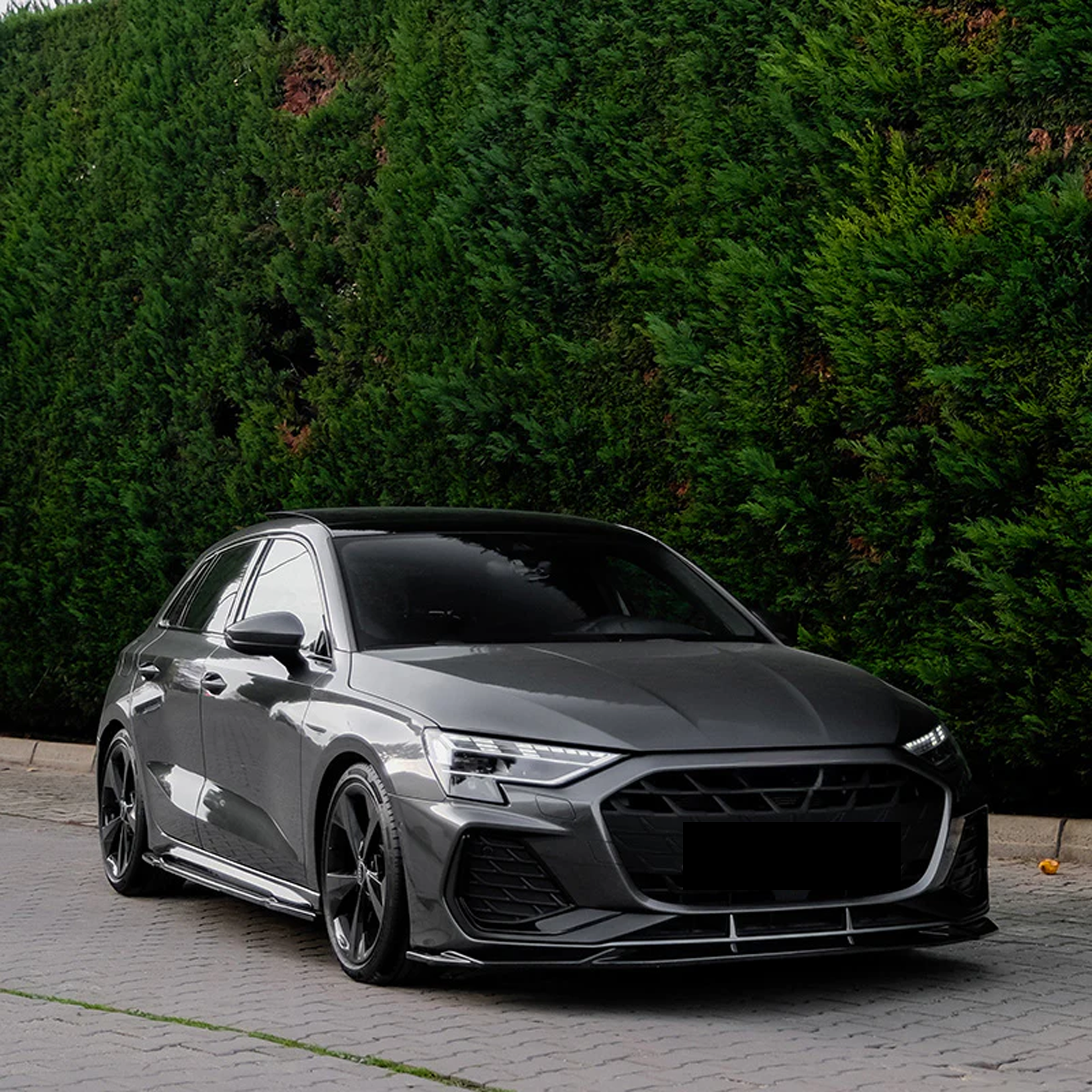 Audi A3 8y 2025 on S-line / S3 Sportback Front Splitter in Gloss Black