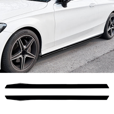 Amg LINE Side Skirts in Gloss Black For Mercedes C Class W205 2015-2021