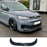 VW Caddy 2021 Onwards - Gloss Black Front Splitter