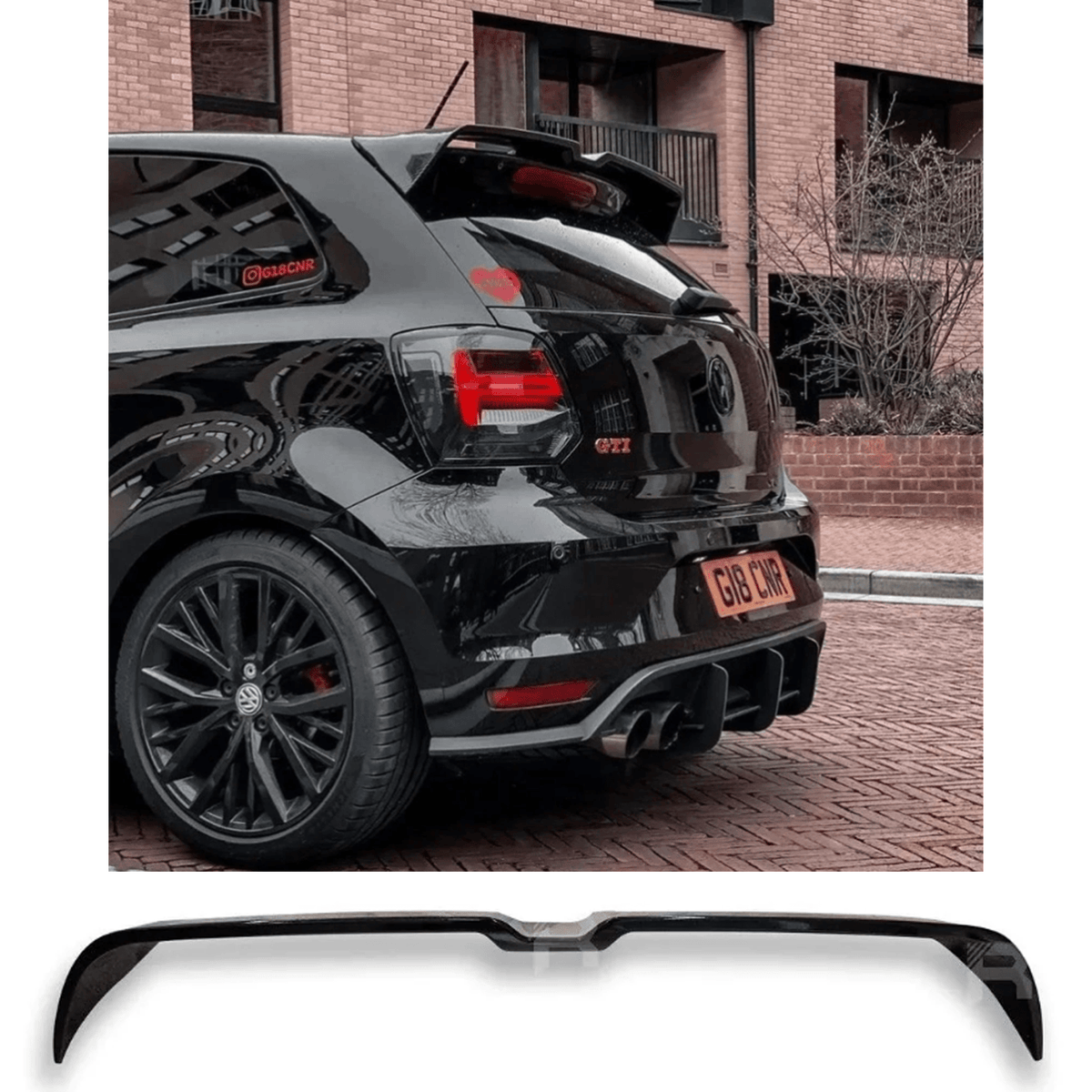 Volkswagen Polo MK5 6C/6R 2009-2017 - Oettinger Style Rear Spoiler in Gloss Black