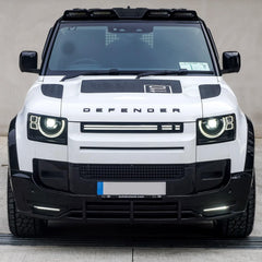 Land Rover Defender L663 90 / 110 / 130 2020 Onward – Front Bumper Splitter in Gloss Black