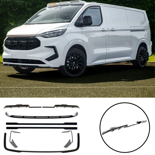 Ford Transit Custom MK2 2024 on LWB Full Low Line Aero Kit V1 In Gloss Black