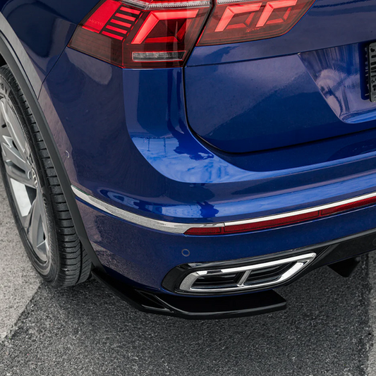 Vw Tiguan R-Line 2020-2024 Rear Side Splitters In Gloss Black
