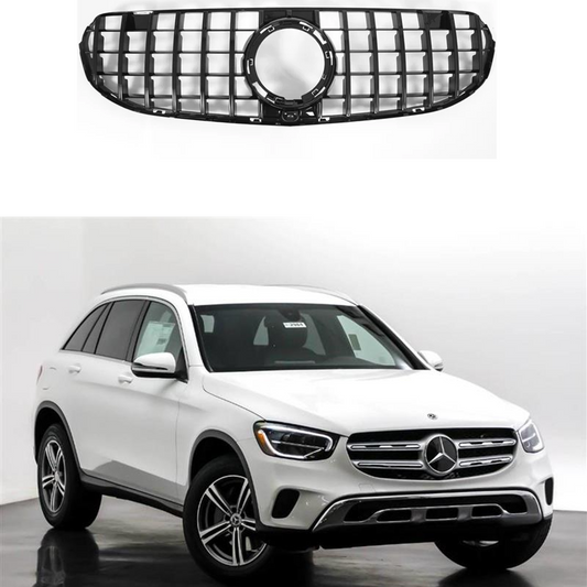 Mercedes Glc X253 2019-2022 - Panamericana Gt Style Upgrade Front Grill - Gloss Black