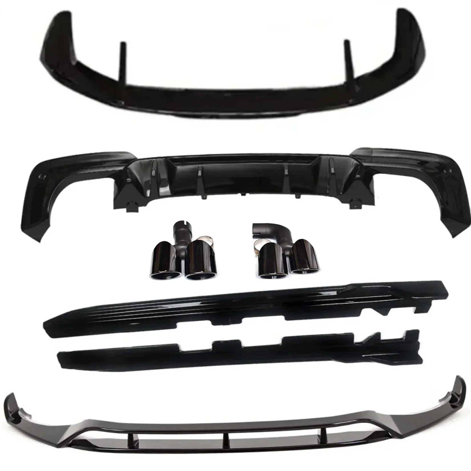 BMW X3 G01 2018-2021 Black Knight Aero Kit With Exhaust Tips In Gloss Black Main image