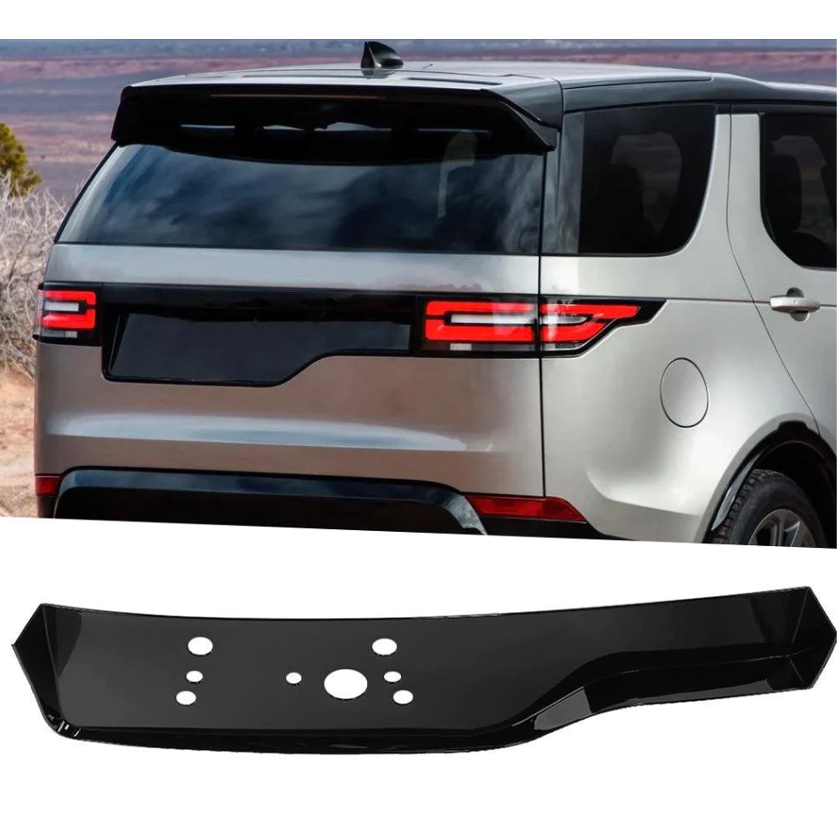 Land Rover Discovery 5 2017 Onward – Dynamic Rear Number Plate Moulding – Black