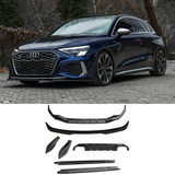 Audi S3 8Y 2020-2024 / A3 S-Line Hatchback 2020-2024 Aero Body Kit In Gloss Black