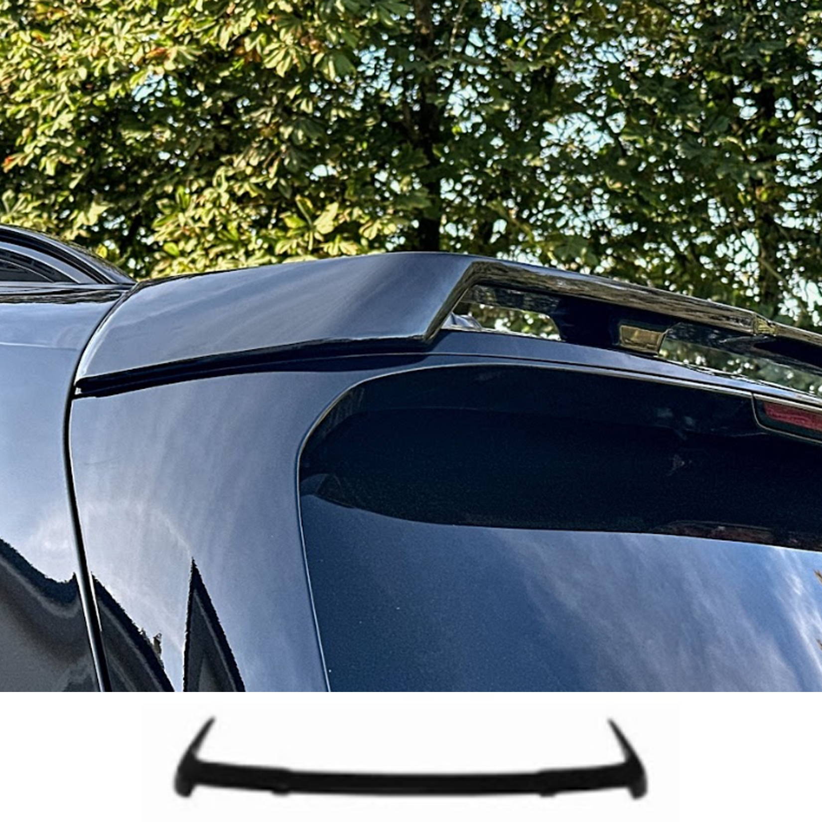 BMW X7 G07 LCI 2023+ Rear Roof Spoiler In Gloss Black Main image