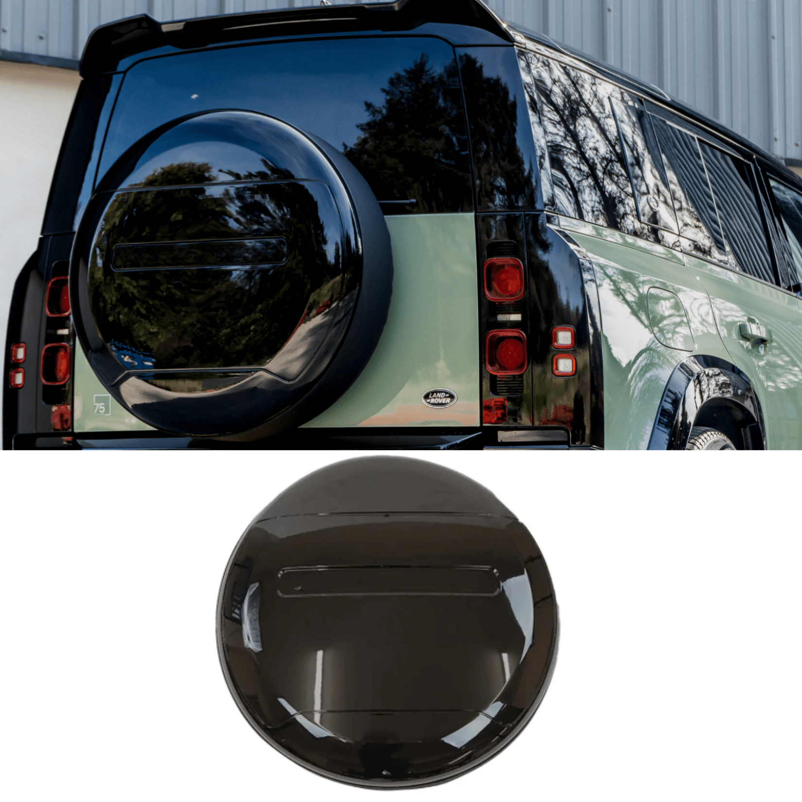 Land Rover Rear Cover Land Rover Defender L663 90/110/130 2020 On OEM Style Rear Spare Wheel ...