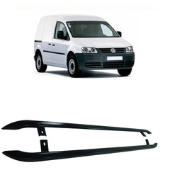 VW Caddy 2004-2020 SWB Trapezoid Side Bars in Gloss Black