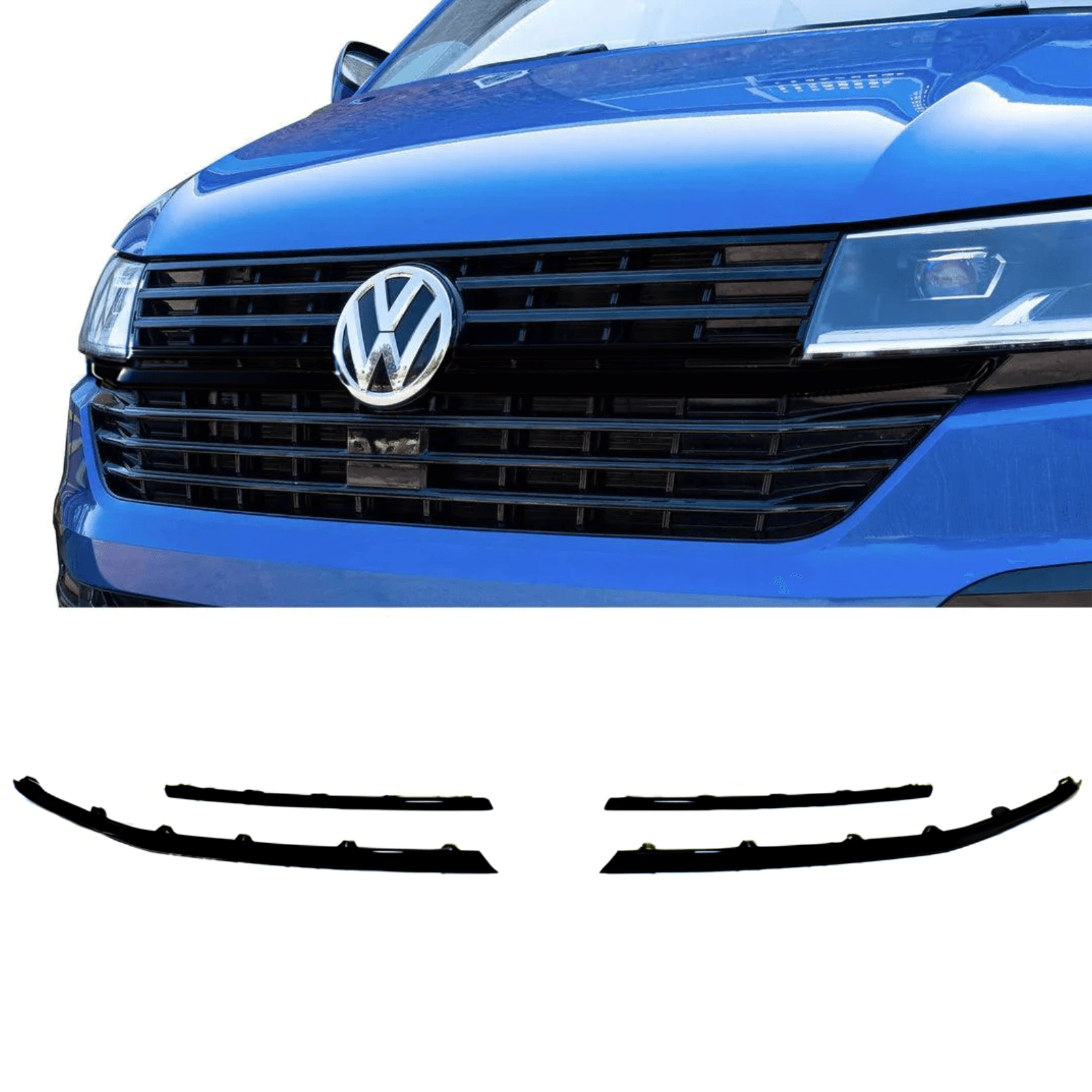 VW T6.1 Transporter Front Radiator Badged Grille Upper Lower Clip In Trim