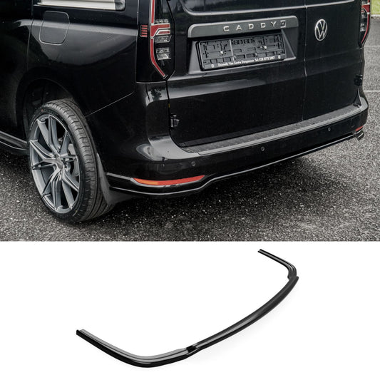 Volkswagen Caddy MK5 2021+ - Rear Bumper Splitter in Gloss Black
