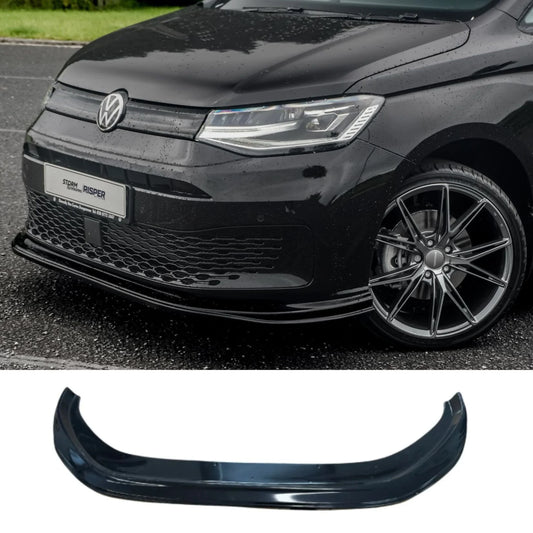 VW Caddy 2021 Onwards - Gloss Black Front Splitter 1650