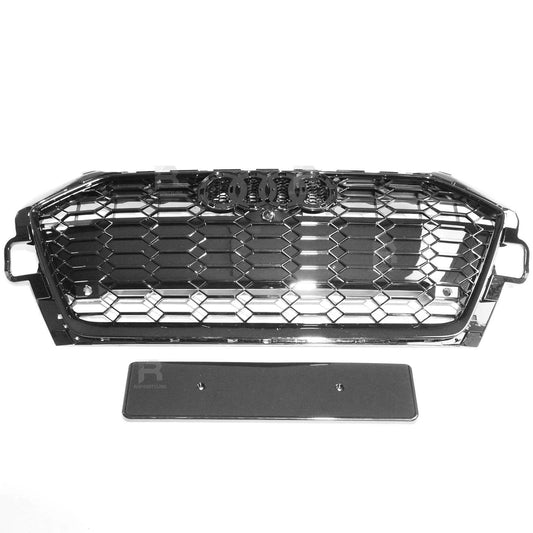 Audi A4 / S4 B9 2020+ Gloss Black RS4 Style Honeycomb Grill