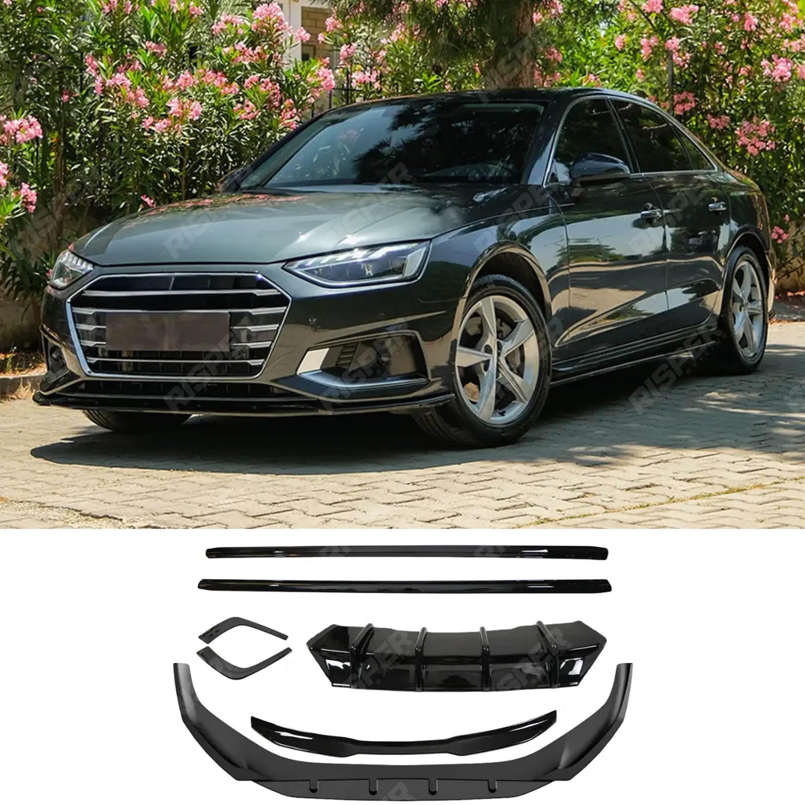 Audi A4 B9 Facelift 2019-2024 Aero Body Kit In Gloss Black Aero Kit