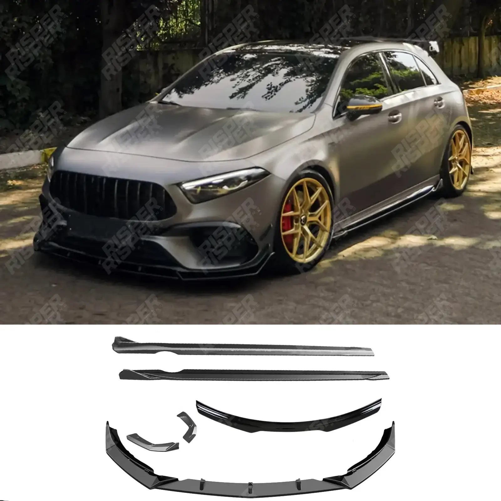 Aero Body Kit In Gloss Black For Mercedes A45 W177 2019-2023 - & Facelift 2023 On - Aero Kit Main image
