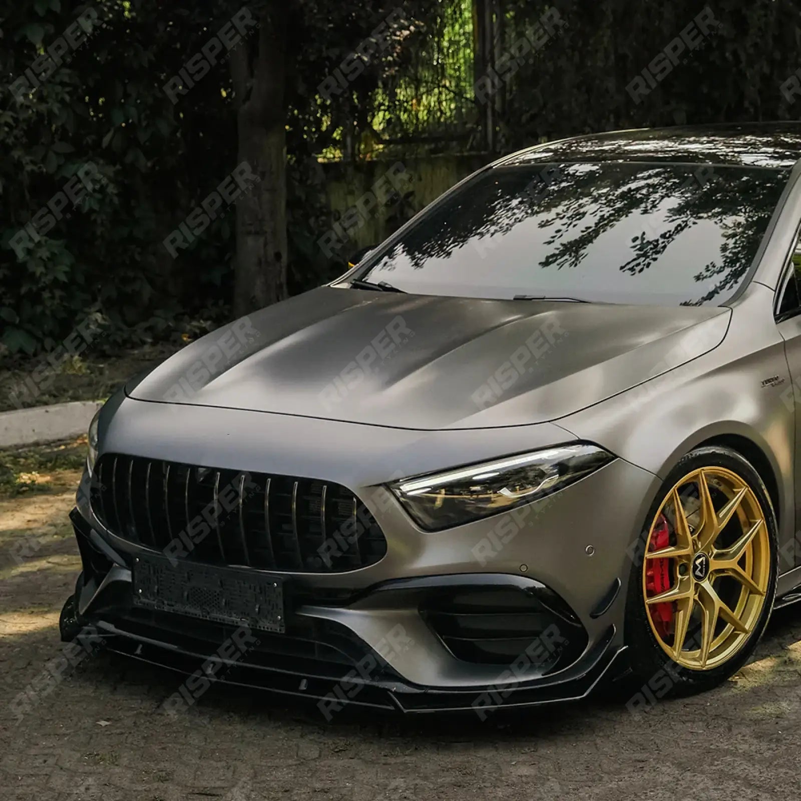 Mercedes A45 W177 2019-2023 & Facelift 2023 On Aero Body Kit In Gloss Black Aero Kit
