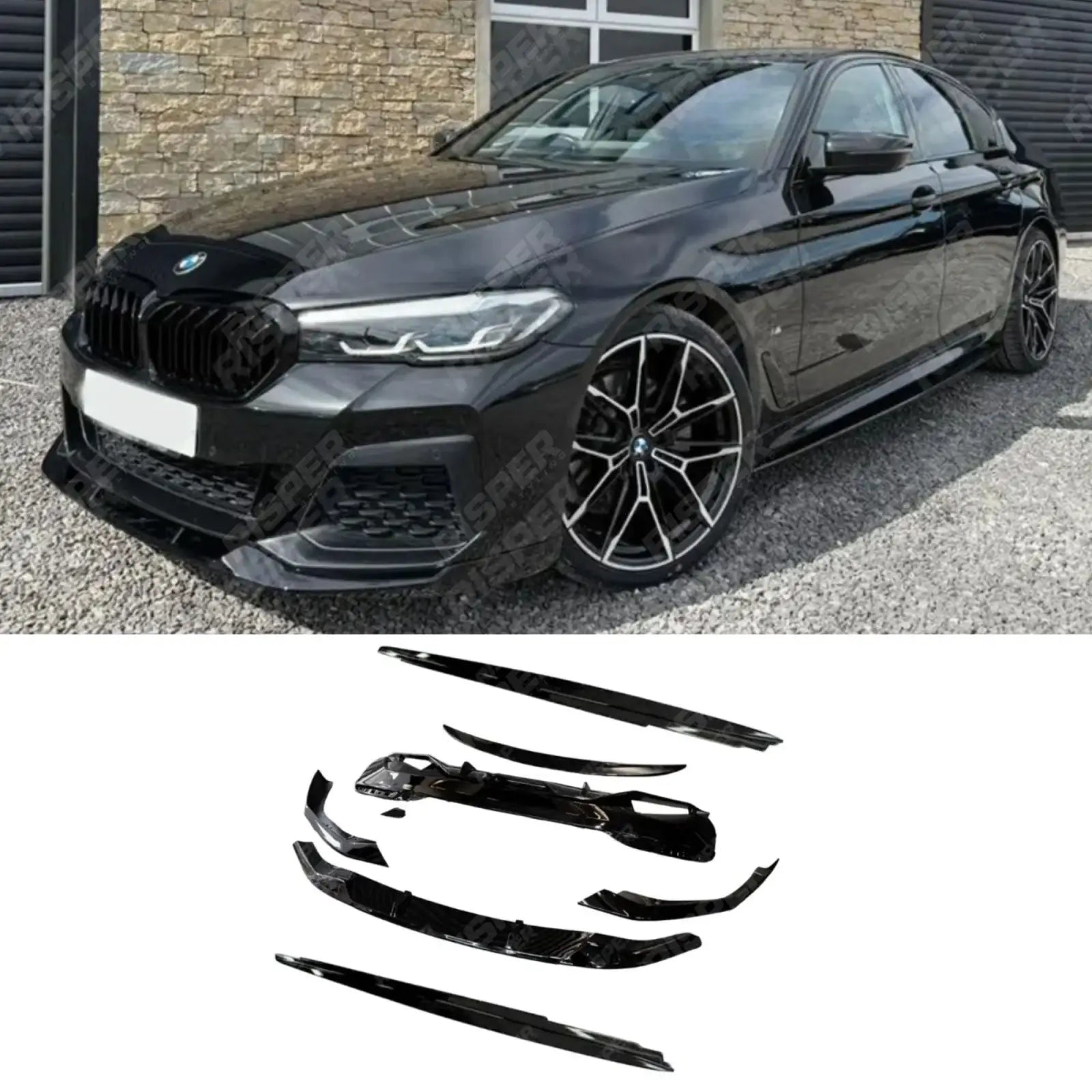 Bmw 5 Series G30 2021+ LCI Aero Kit In Gloss Black - Aero Kit Main image