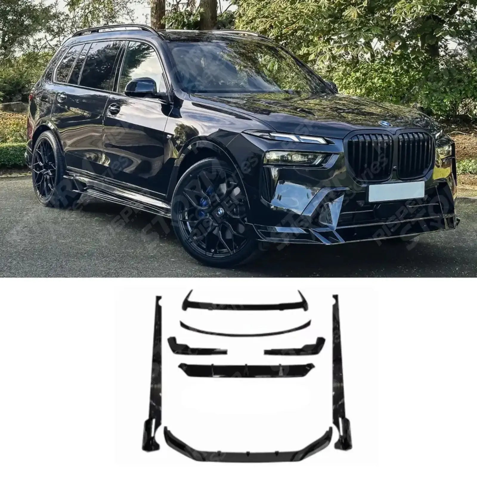 Aero Kit In Gloss Black For BMW X7 G07 LCI M Sport 2023+ - Aero Kit