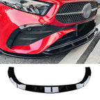 Amg LINE Front Splitter in Gloss Black for Mercedes a Class W177 Facelift 2023 On - Front Splitter
