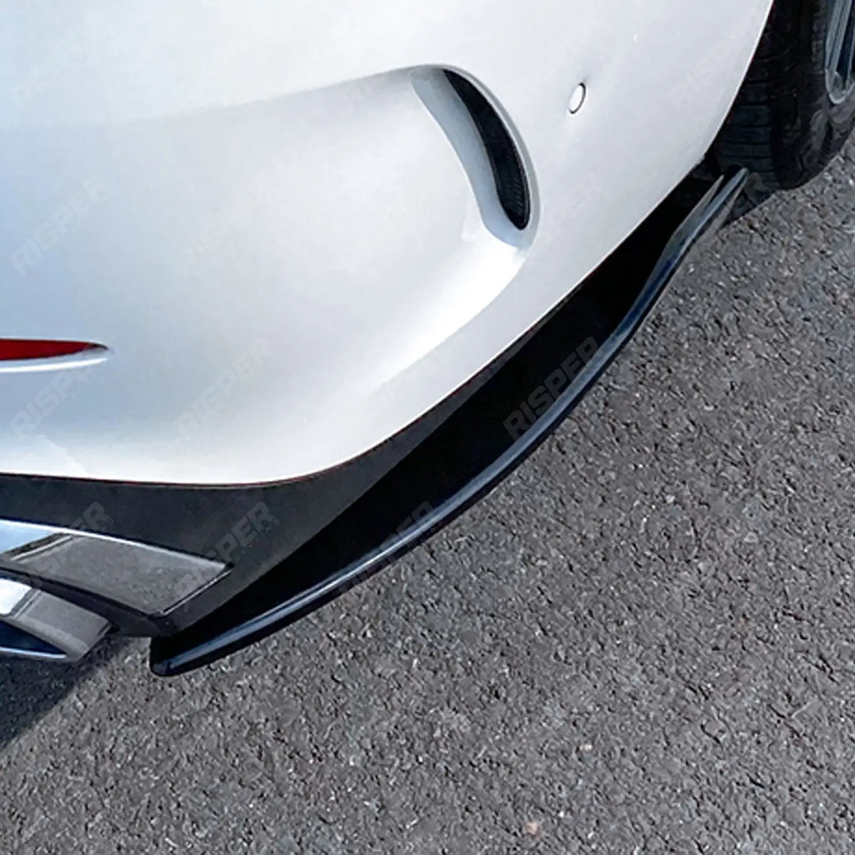 Amg LINE Rear Corner Spliters in Gloss Black For Mercedes C Class W206 - Rear Bumper Splitters