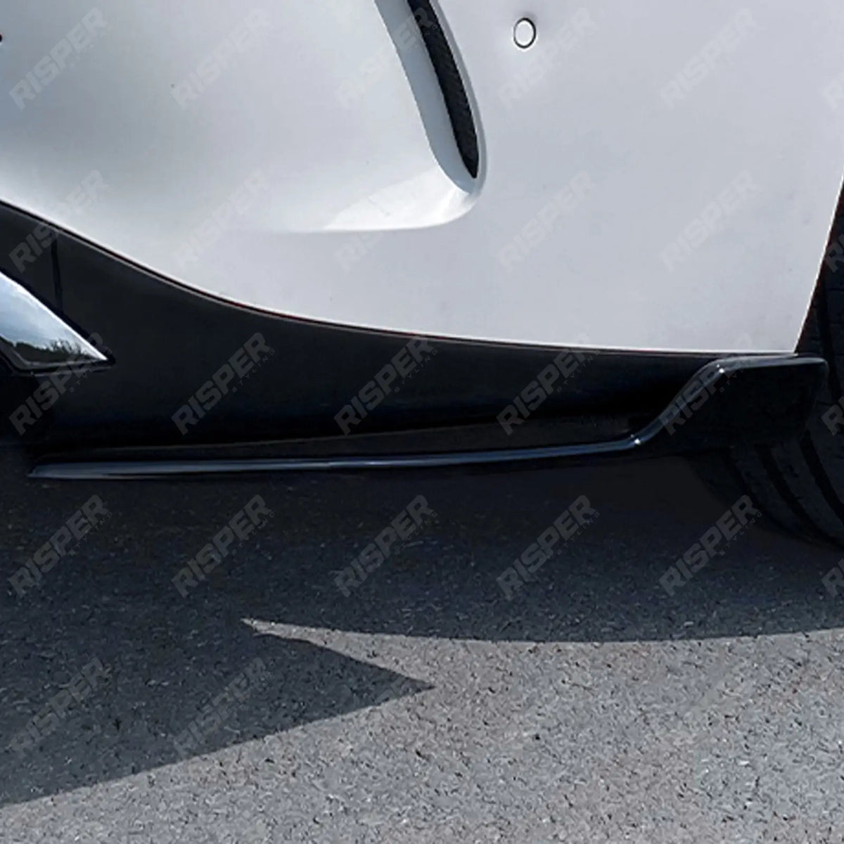 Amg LINE Rear Corner Spliters in Gloss Black For Mercedes C Class W206 - Rear Bumper Splitters