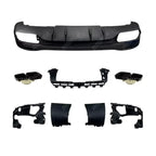 Mercedes GLE W167 2019+ AMG Line Rear Diffuser With Tips In Gloss Black Diffuser