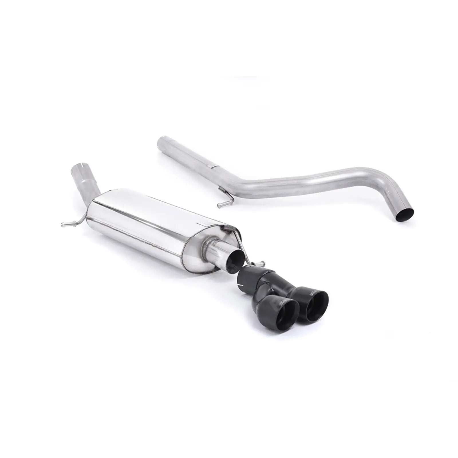 Audi A1 1.4 TFSI S Line (122ps) 2010 - 2015 Milltek Sport Cat Back Exhaust Resonated (Quieter) - Cerakote Black Tips
