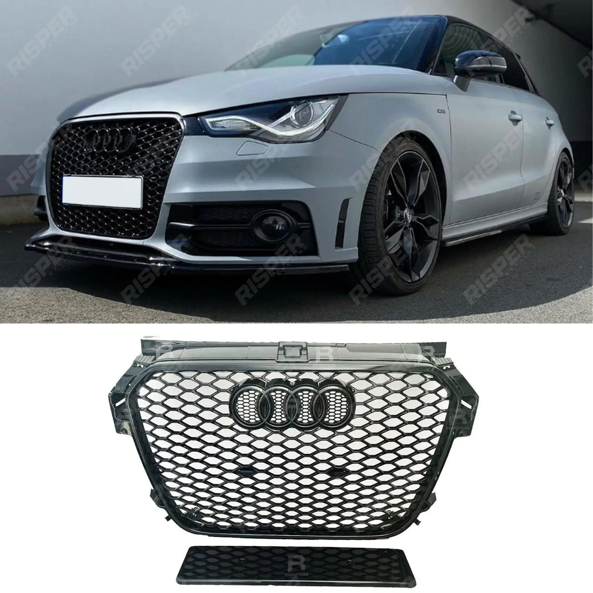 Audi A1/S1 2010 - 2014 8P RS1 Style Gloss Black Honeycomb Grille